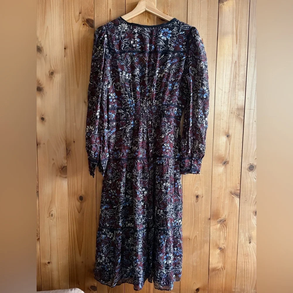 ba&sh Gigi print midi dress in Carbone floral Size S